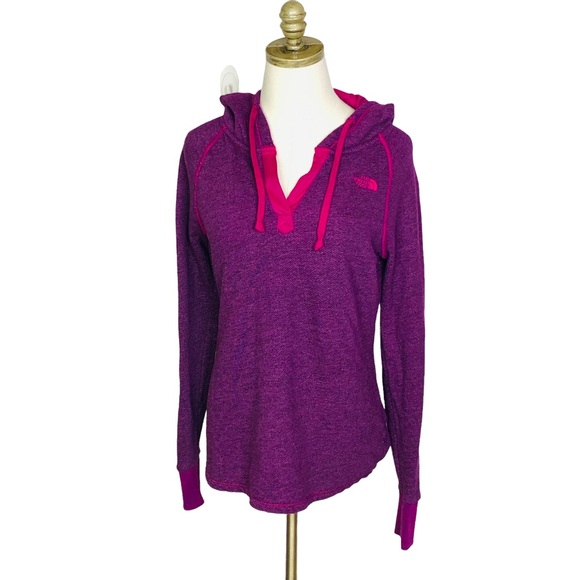 The North Face Tops - The North Face Purple Pullover Hoodie MEDIUM High Low Hem
